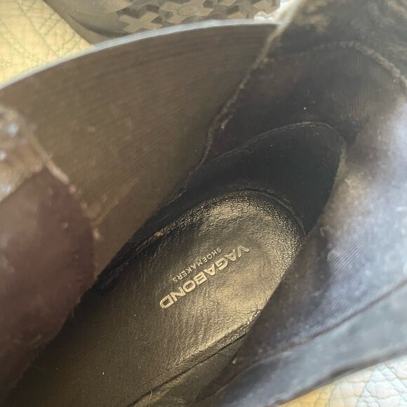 Vagabond Whimsy Goth Punk Boho Chelsea Boots Block Rubber Heeled Gray Size 39 - Picture 8 of 10